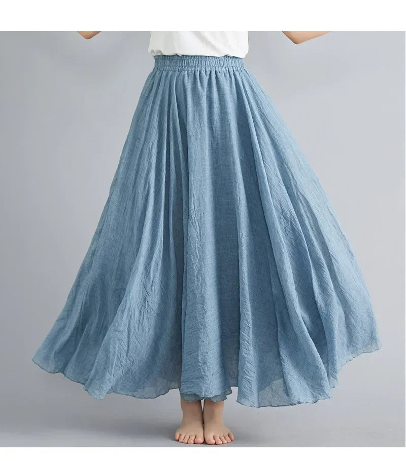 Cotton Linen Women Skirts