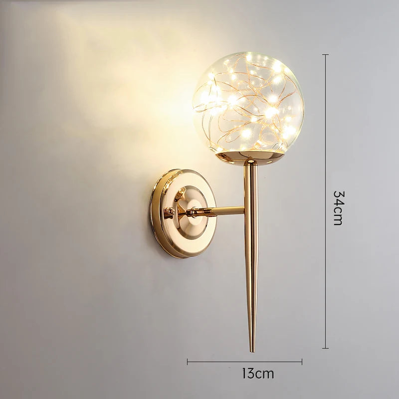 Modern Glass Starry Wall Light Lamp