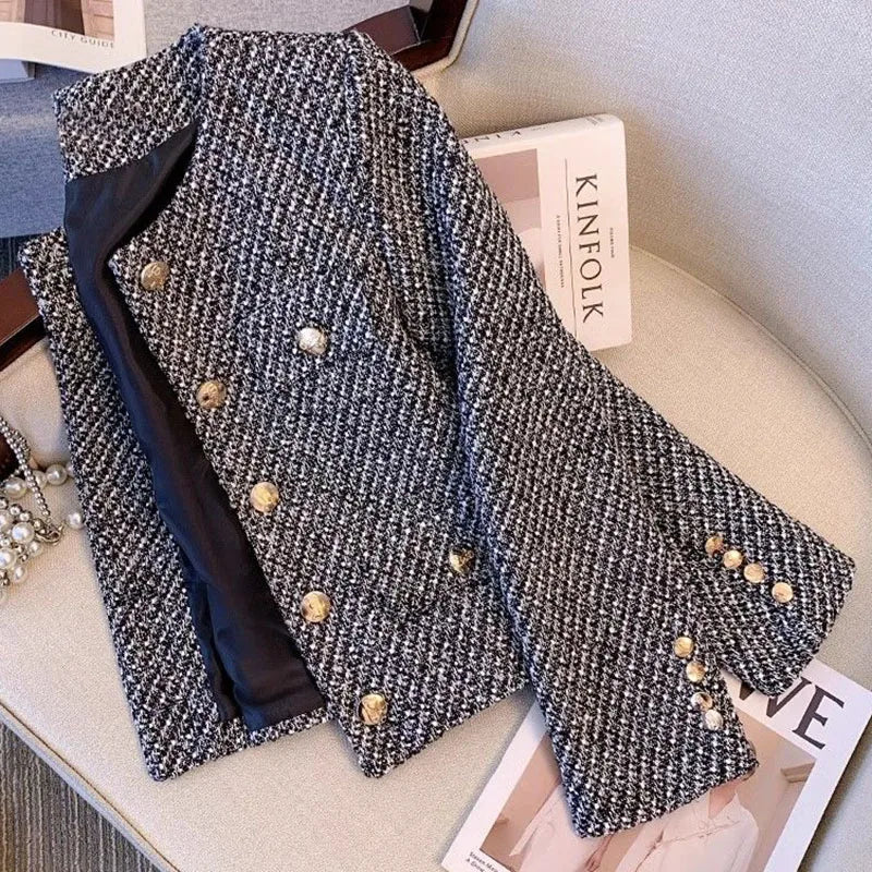 Lucyever Cropped Tweed Jacket for Women