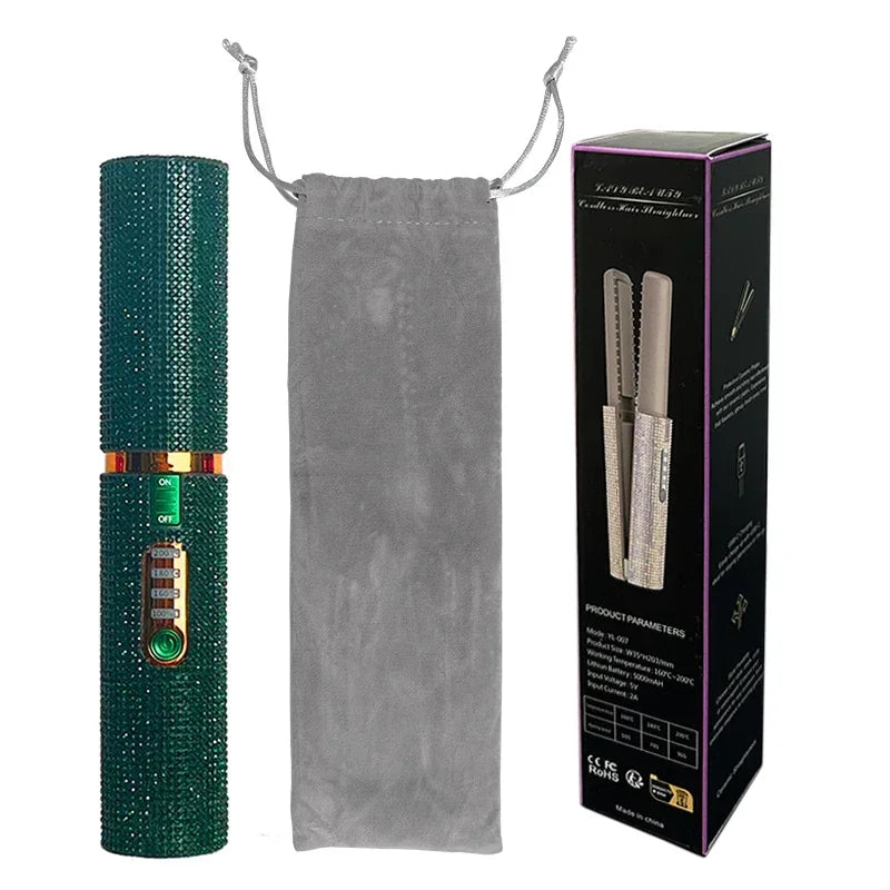 Wireless Travel Hair Straightening Styler Brush