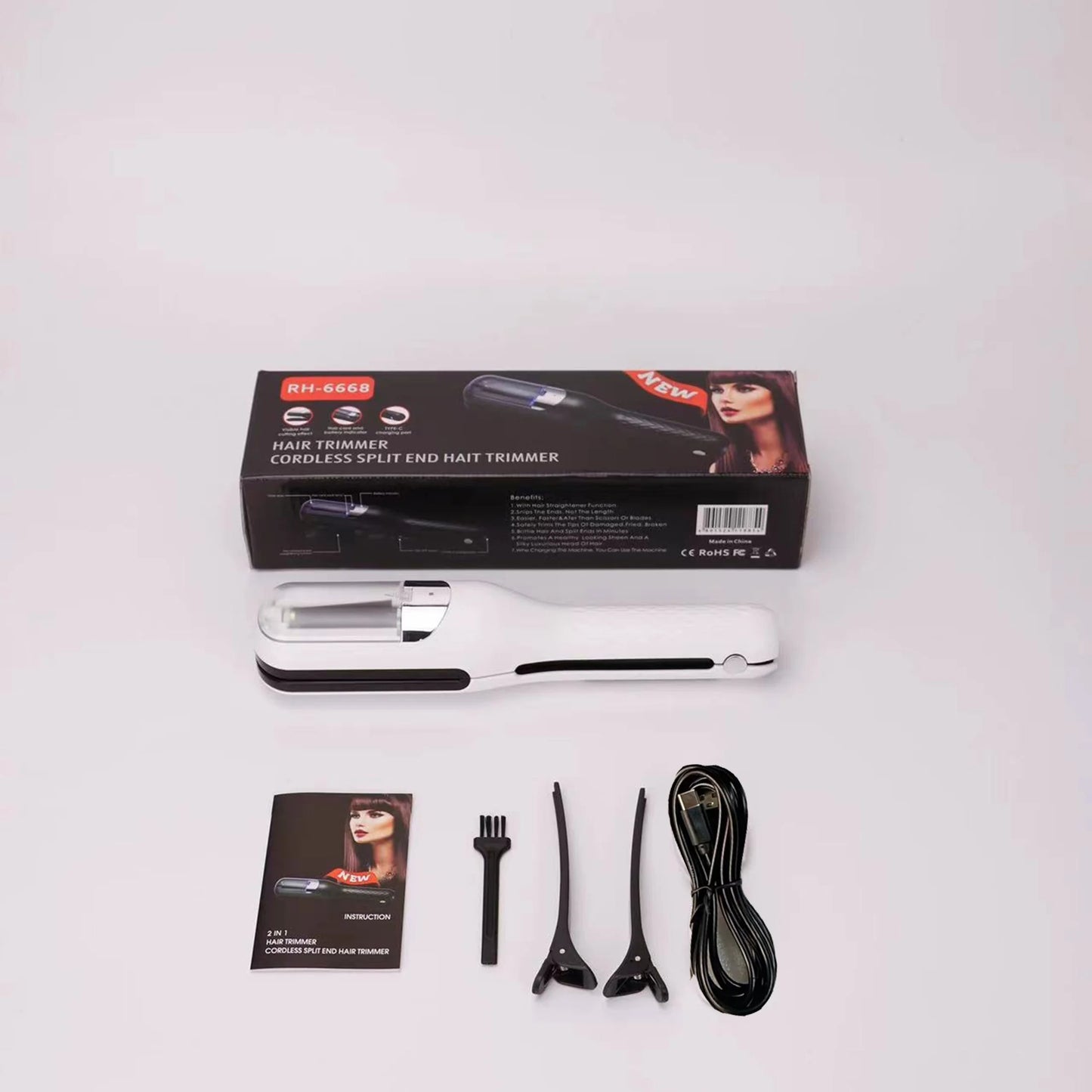 1pc Rechargeable 2-in-1 Hair Trimmer,