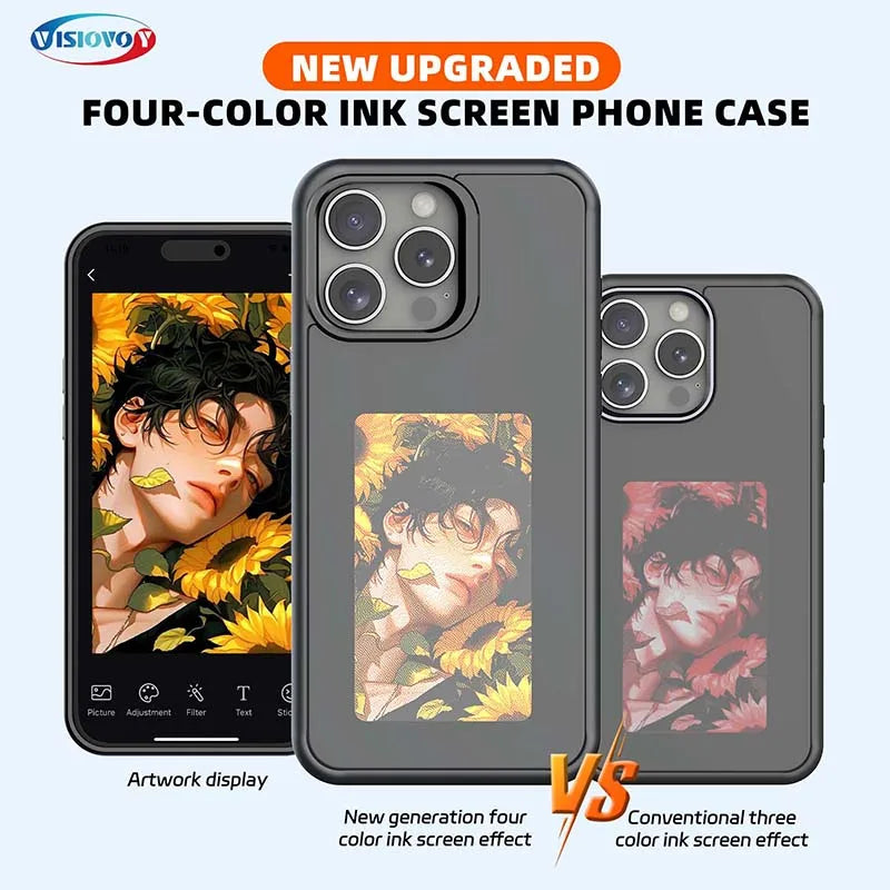 New-tech NFC Function Phone Case For Iphone 16 Pro Max 15 14 13 DIY Case E Ink