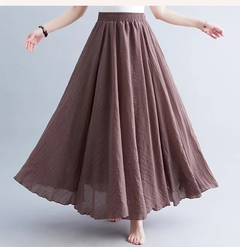 Cotton Linen Women Skirts