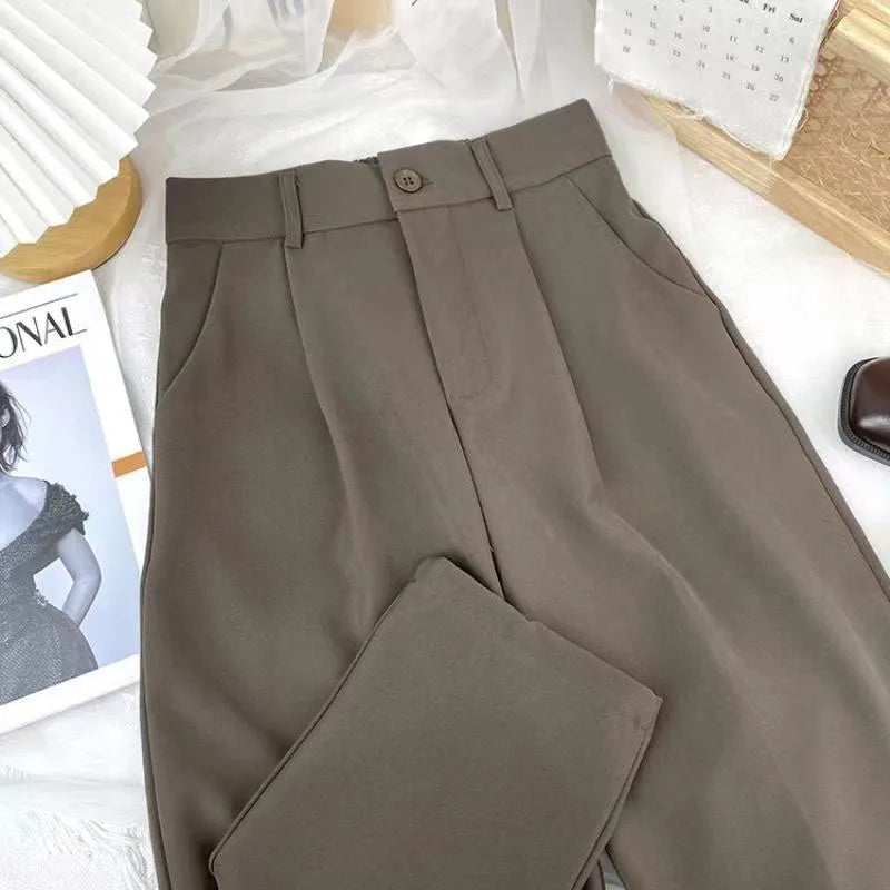 Loose Office Lady Suit Pants Fashion Wild Straight Thin Pants