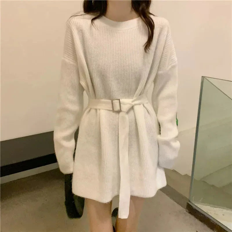 Lazy Style Loose Knitted Dresses for Women