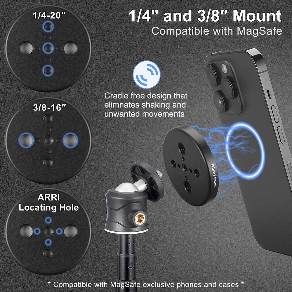 Stick 360° Ball Head Tripod Stand Handle Grip for iPhone 14 13 12
