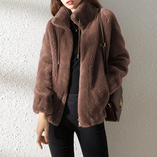 Women Winter Double Coral Fleece Warm Coat