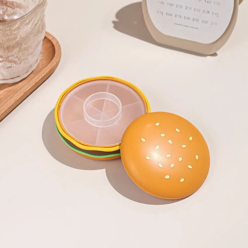 2/3/6 Grid Hamburger Pill Box Sealed Waterproof Portable Medicine Dispenser Multifunctional Large Capacity