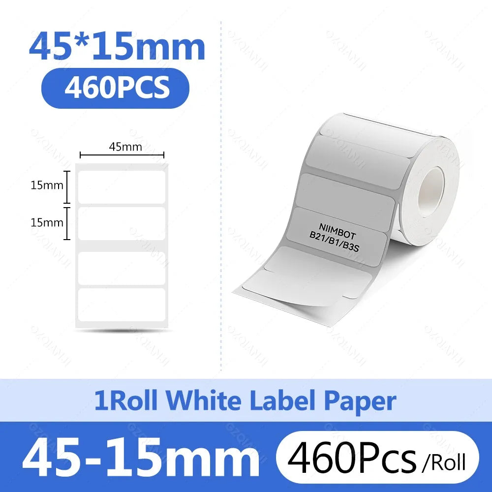 Niimbot 1Roll B1 White Sticker Paper Waterproof Adhesive Thermal Printer Tape