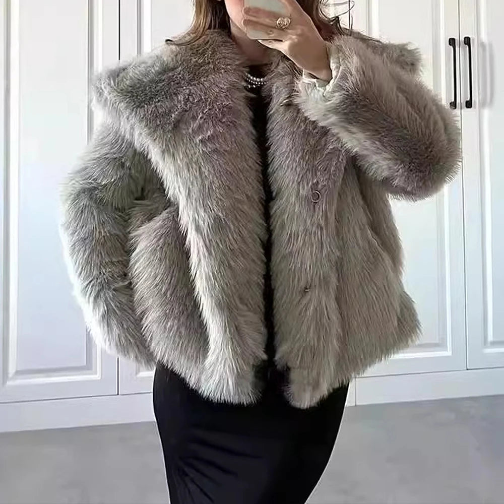 Women's Coat Autumn 2025 Elegant Casual Plain Lapel Long Sleeve Short Daily Coat