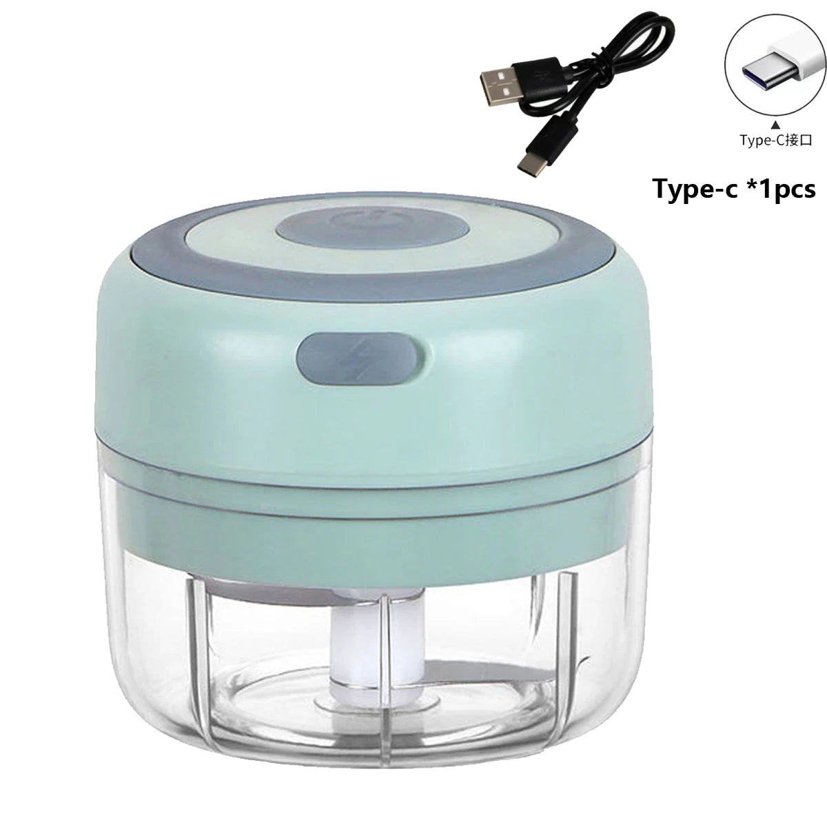 100ml/250ml Electric Mini Garlic Press Chopper - Rechargeable USB Masher with Powerful Lithium Battery, Easy Meat Grinder