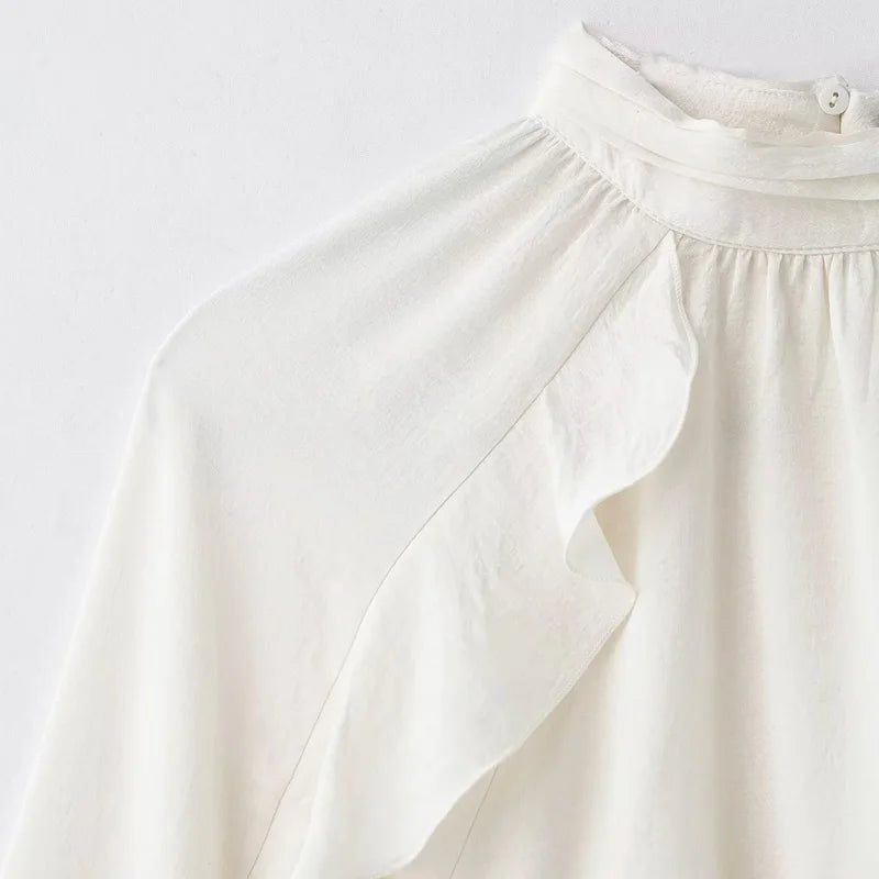 TRAF Y2k Elegant Shirts & Blouses 2025