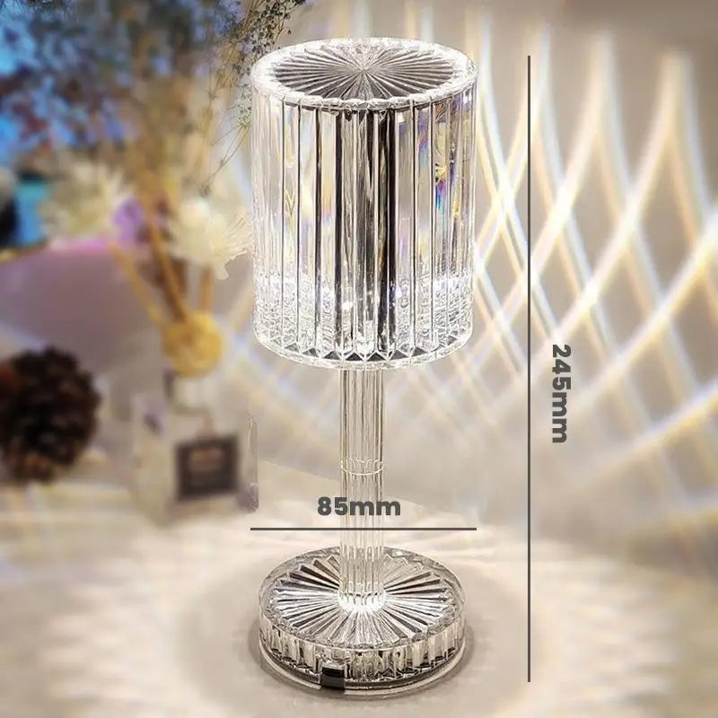 Crystal Table Lamp Touch Remote Control Night Lamp Rechargeable Home Decor Lighti Decoration