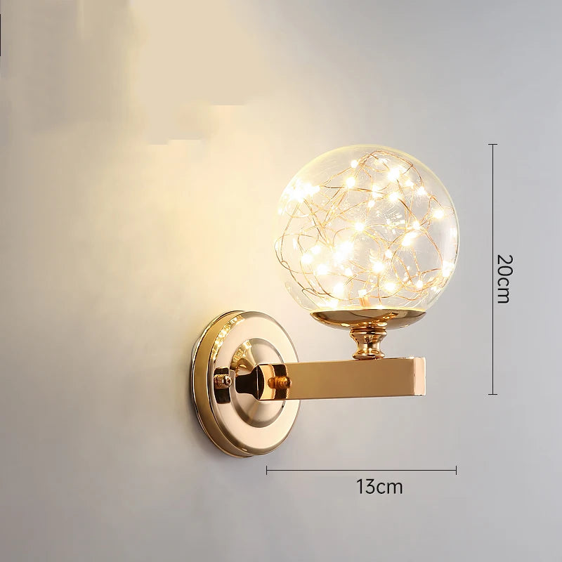 Modern Glass Starry Wall Light Lamp