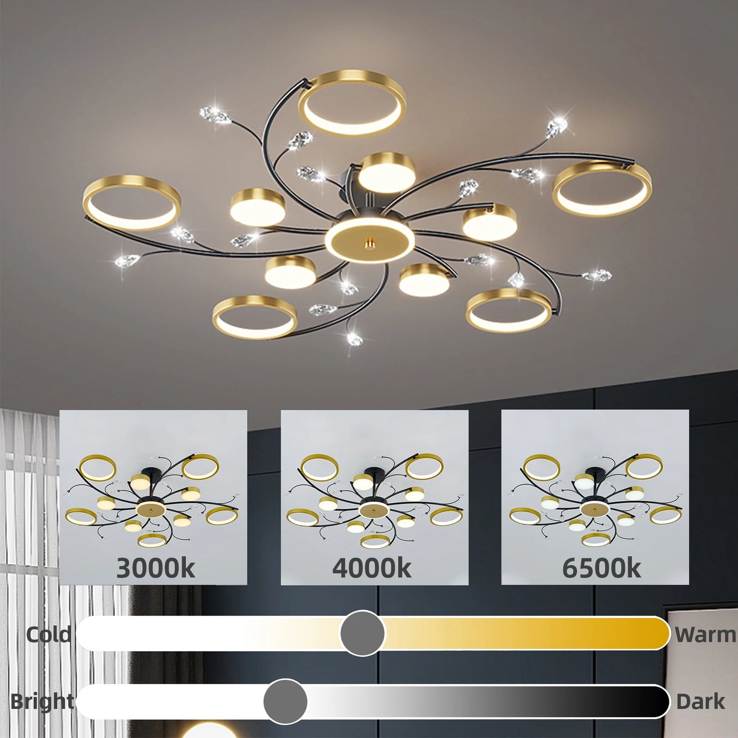 chandelier Room decoration Led ceiling lamp for Living Dining Room Bedroom Lamps