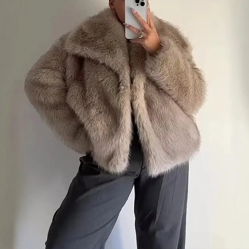 Women's Coat Autumn 2025 Elegant Casual Plain Lapel Long Sleeve Short Daily Coat