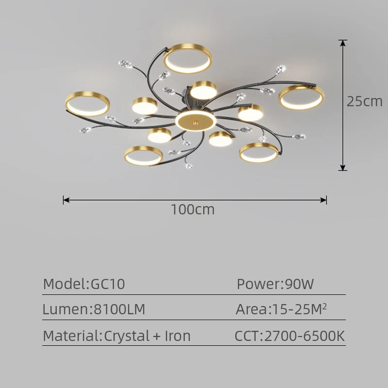 chandelier Room decoration Led ceiling lamp for Living Dining Room Bedroom Lamps