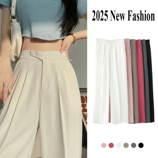 Korean Fashion High Waisted Wide Leg Pants