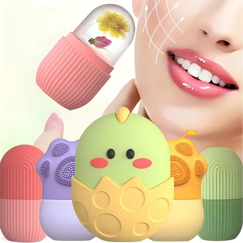 Silicone Ice Face Roller Facial Cube Roller Trays Beauty