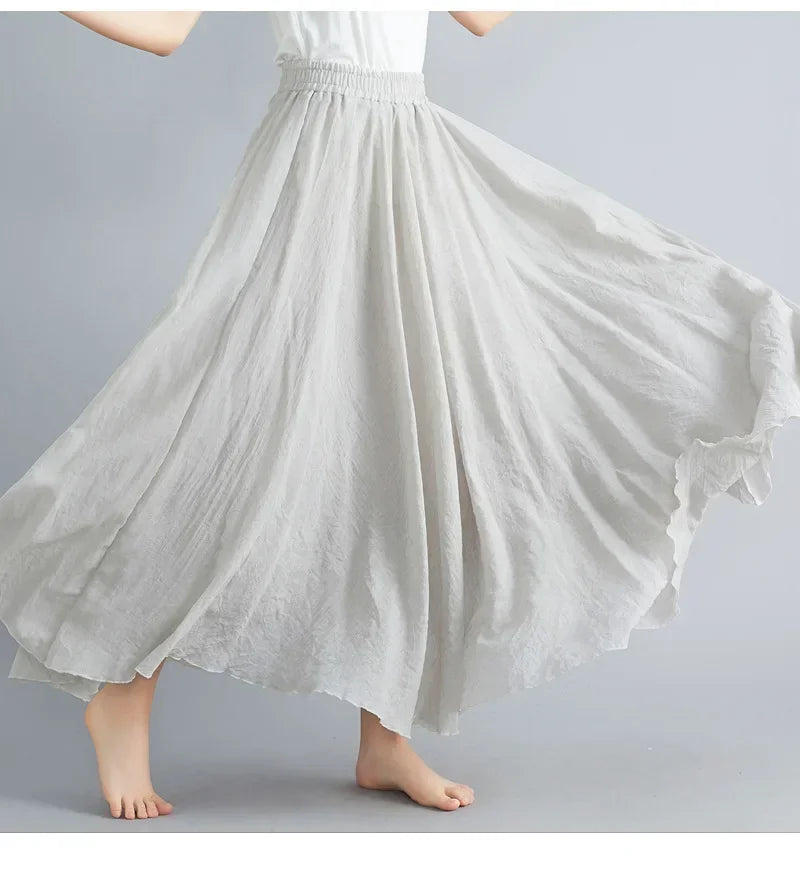 Cotton Linen Women Skirts