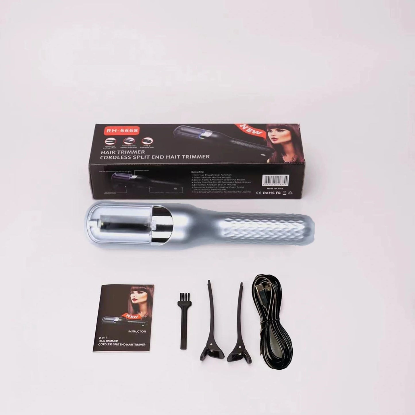 1pc Rechargeable 2-in-1 Hair Trimmer,