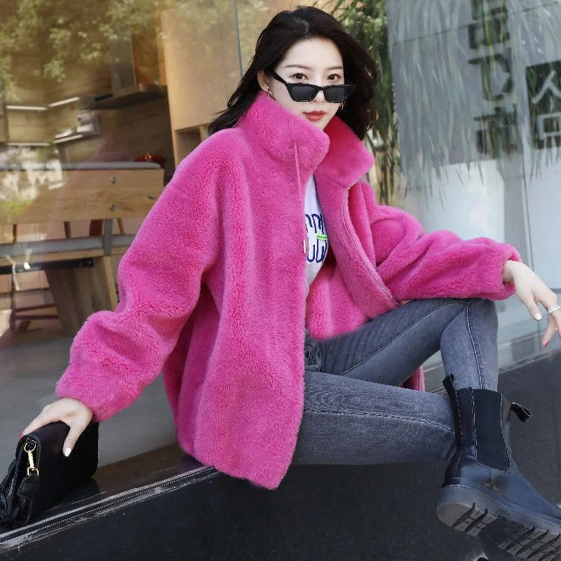 Women Winter Double Coral Fleece Warm Coat