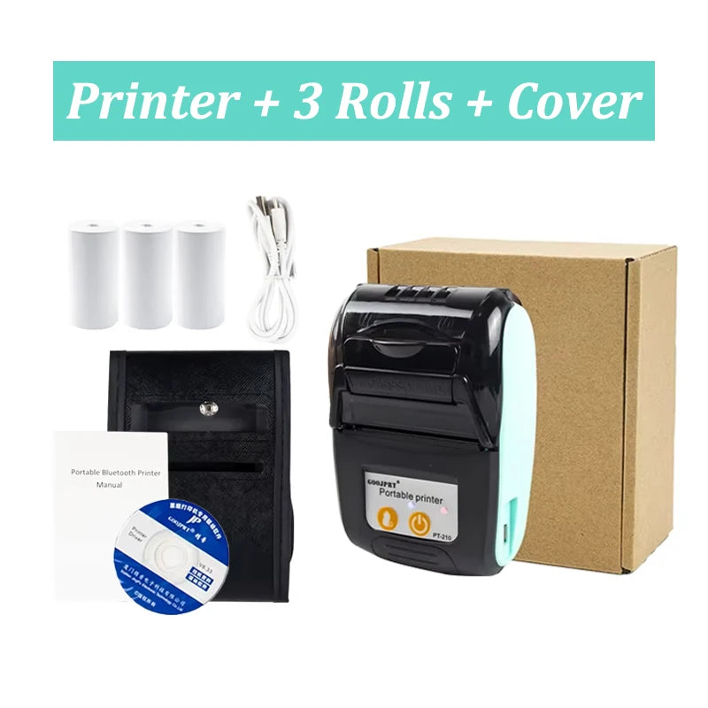 GOOJPRT 58mm Mini Portable Thermal Printer Bluetooth