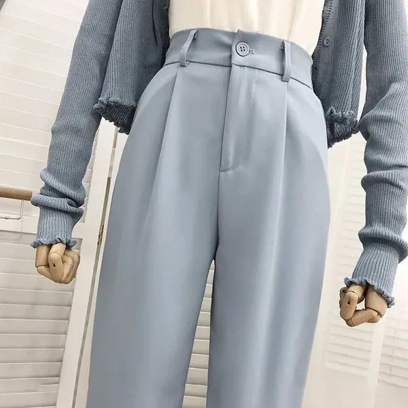 Loose Office Lady Suit Pants Fashion Wild Straight Thin Pants