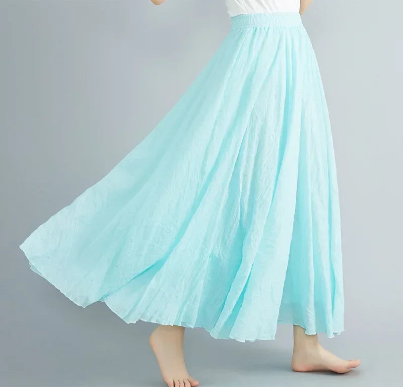 Cotton Linen Women Skirts