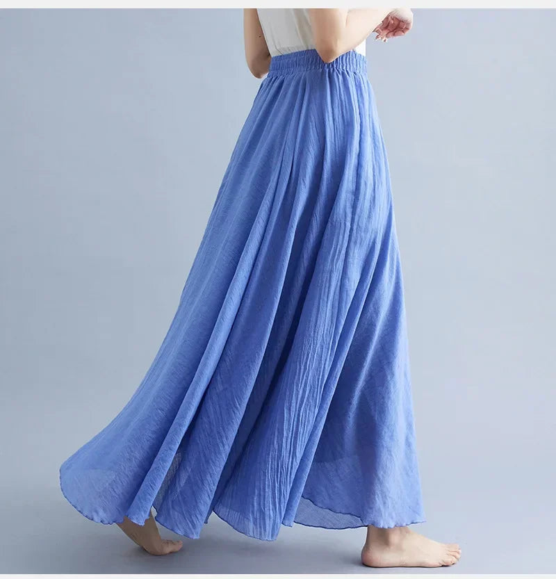 Cotton Linen Women Skirts