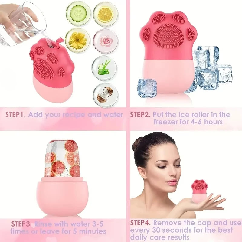 Silicone Ice Face Roller Facial Cube Roller Trays Beauty
