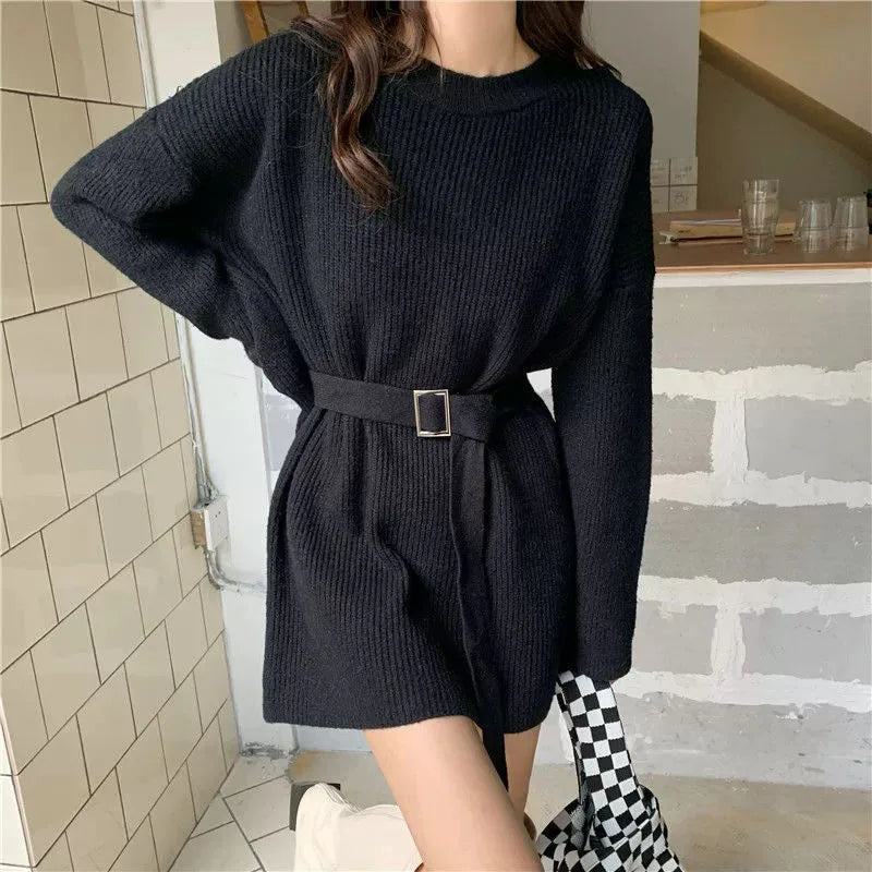 Lazy Style Loose Knitted Dresses for Women