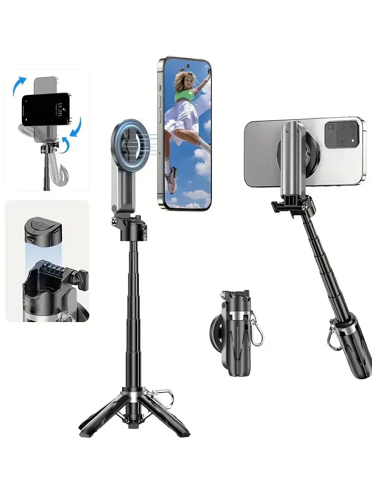 4-in-1 Multi-function Selfie Stick with Wireless Remote Control