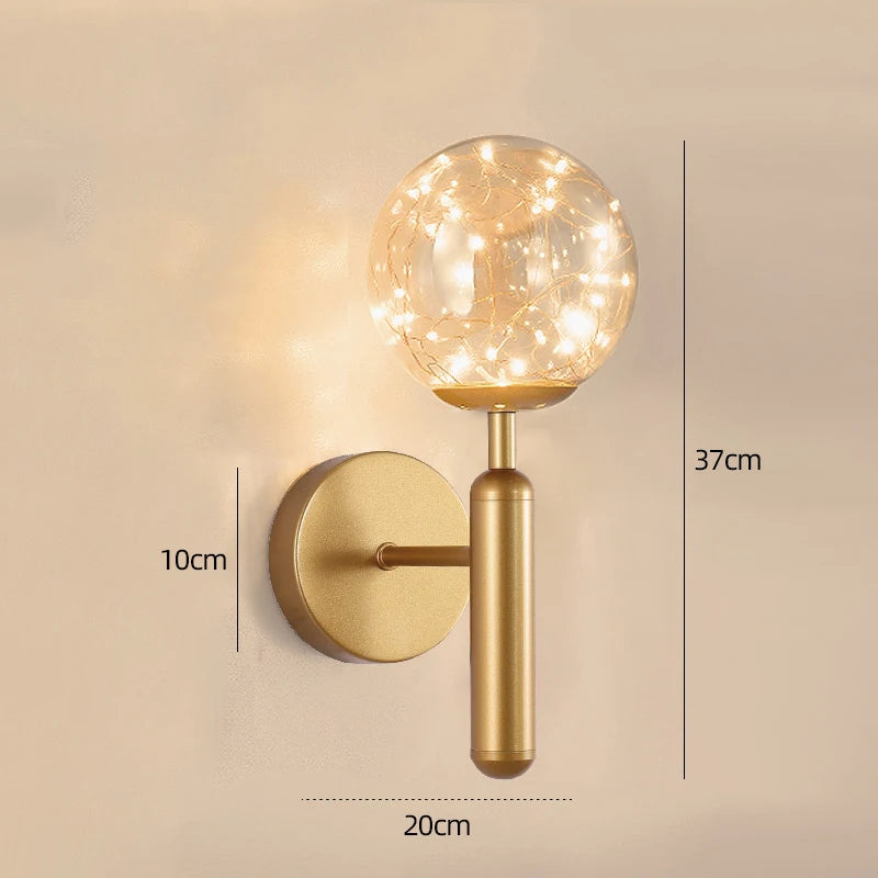 Modern Glass Starry Wall Light Lamp