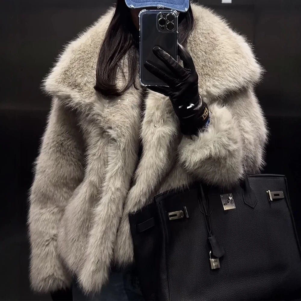 Women's Coat Autumn 2025 Elegant Casual Plain Lapel Long Sleeve Short Daily Coat