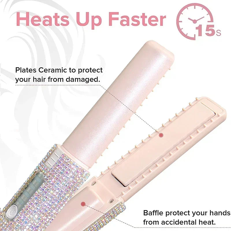Wireless Travel Hair Straightening Styler Brush