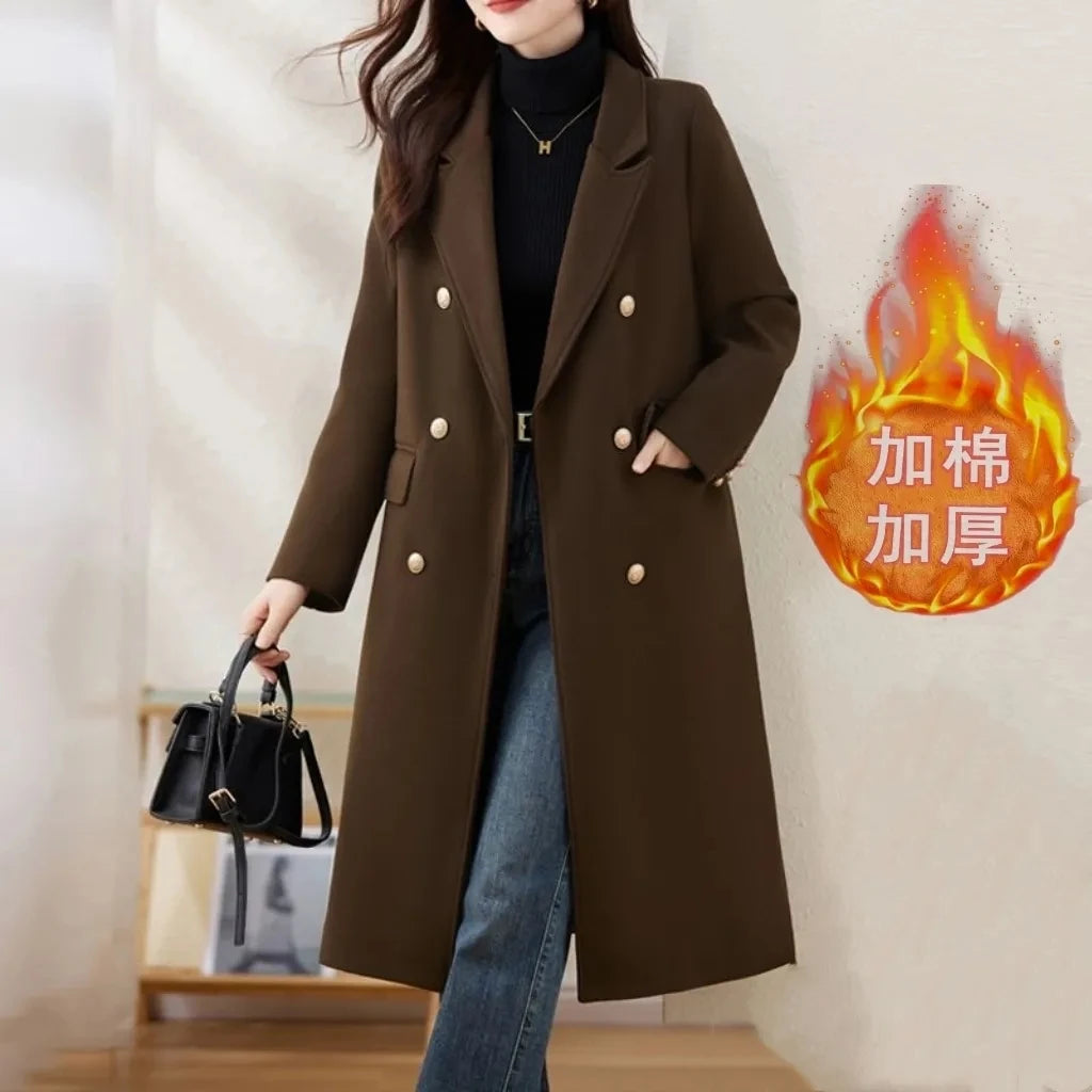 New Style High-end Temperament Thick Cotton Wool Coat