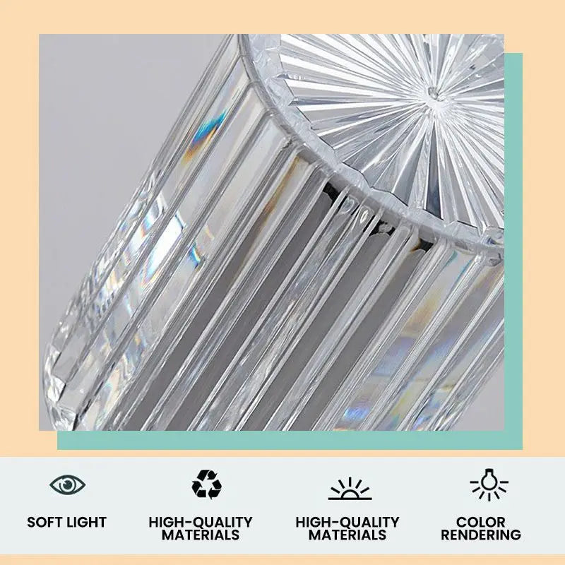 Crystal Table Lamp Touch Remote Control Night Lamp Rechargeable Home Decor Lighti Decoration