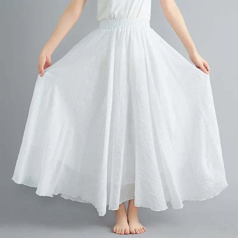 Cotton Linen Women Skirts