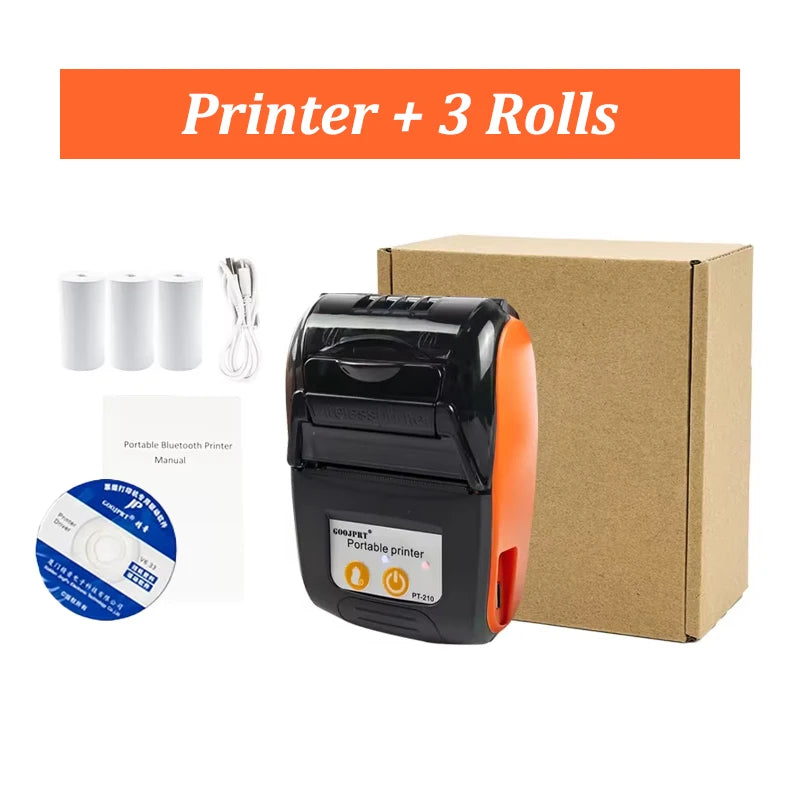 GOOJPRT 58mm Mini Portable Thermal Printer Bluetooth