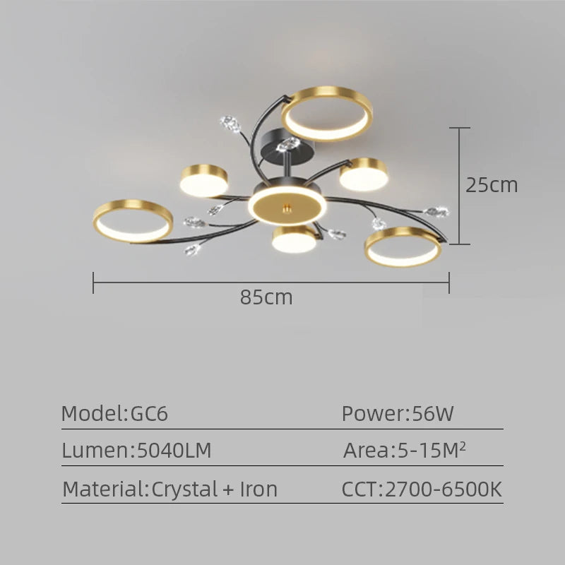 chandelier Room decoration Led ceiling lamp for Living Dining Room Bedroom Lamps