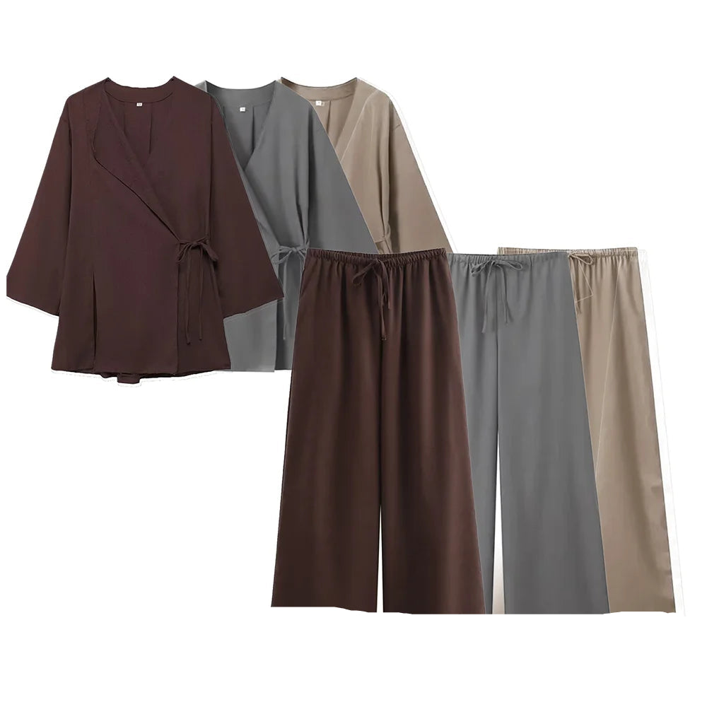 Chic Solid 2 Piece Women Set Fashion 2025