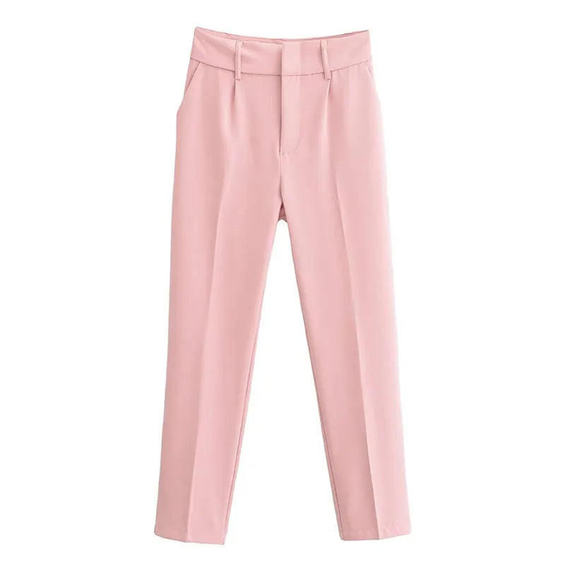 Solid Color All-Match Women's Suit Pants