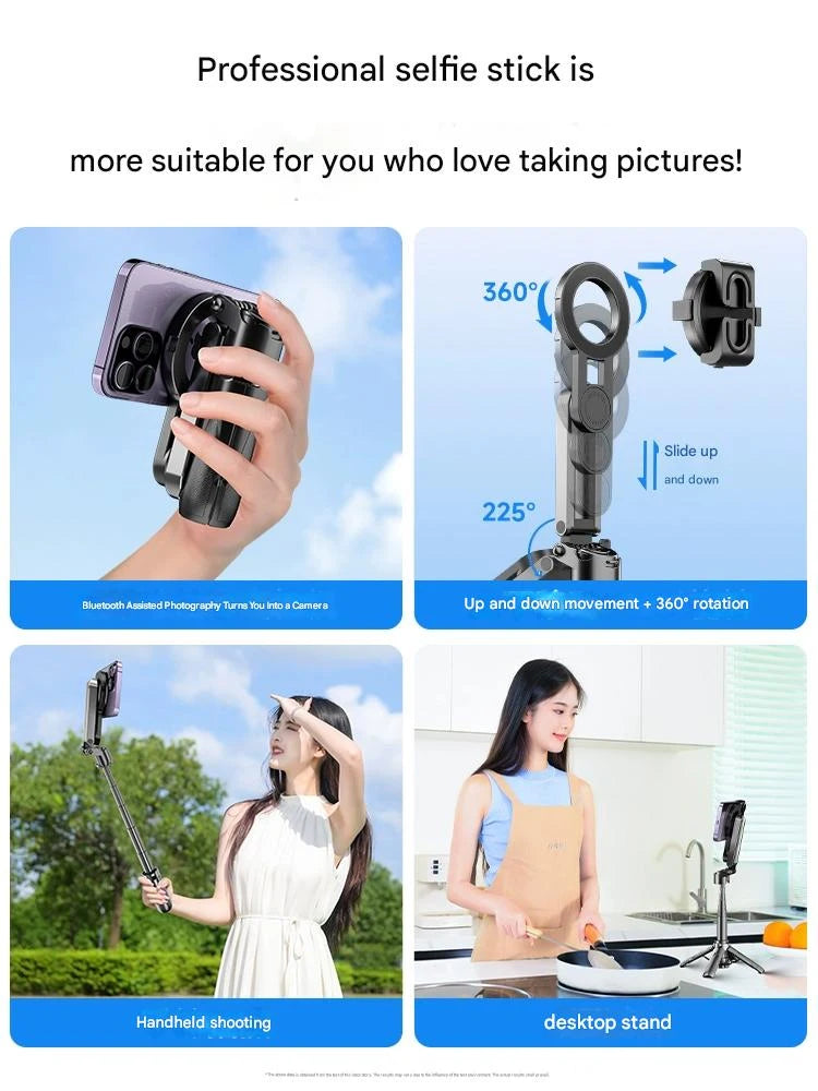 4-in-1 Multi-function Selfie Stick with Wireless Remote Control