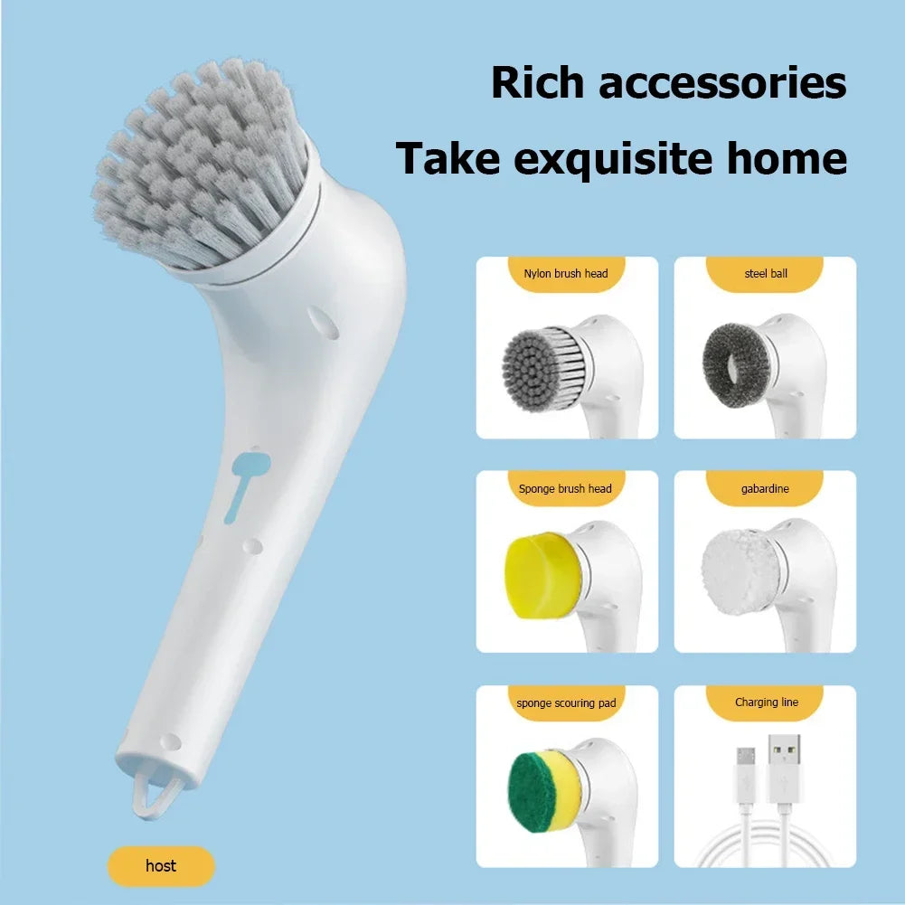 Wireless Household Electric Cleaning Brush 5-in-1Multifunctional USb Charging