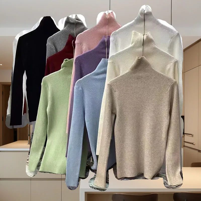 Women's Knitted Turtleneck Sweaters