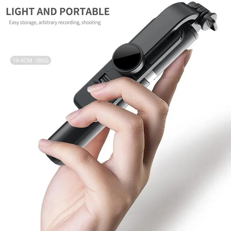 New Selfie Stick 1045mm With Wireless Bluetooth LED Fill Light Extended Tripod With Remote Shutter