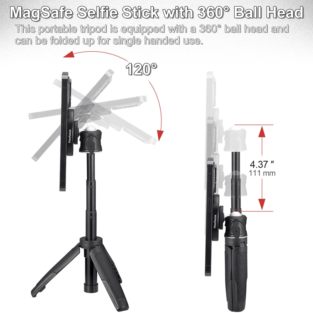 Stick 360° Ball Head Tripod Stand Handle Grip for iPhone 14 13 12