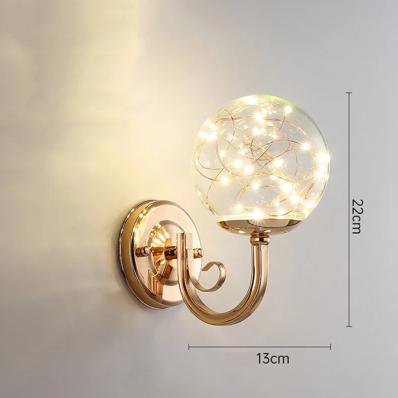 Modern Glass Starry Wall Light Lamp