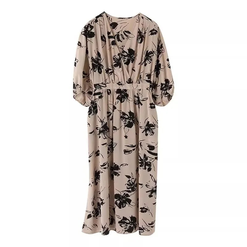 Bandage Woman Dress Loose Midi Dresses for Women